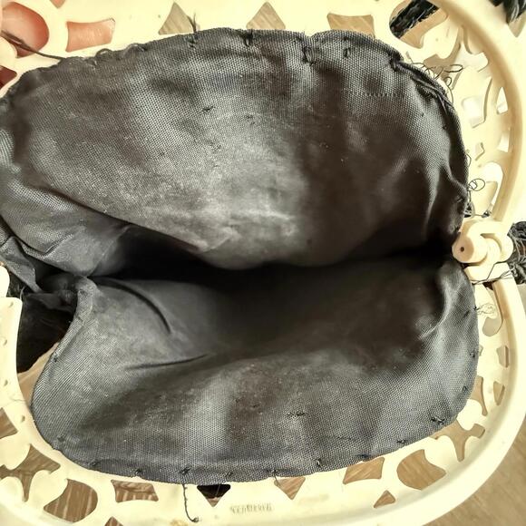 Vintage Crocheted Purse Handbag Circa 1940s. No Closing Mechanism Scalloped Edge - Picture 5 of 6